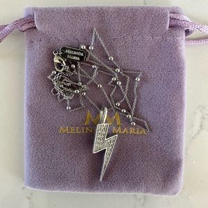 Melinda Maria ICONS Lightning Bolt necklace. Silver. Out of stock.
